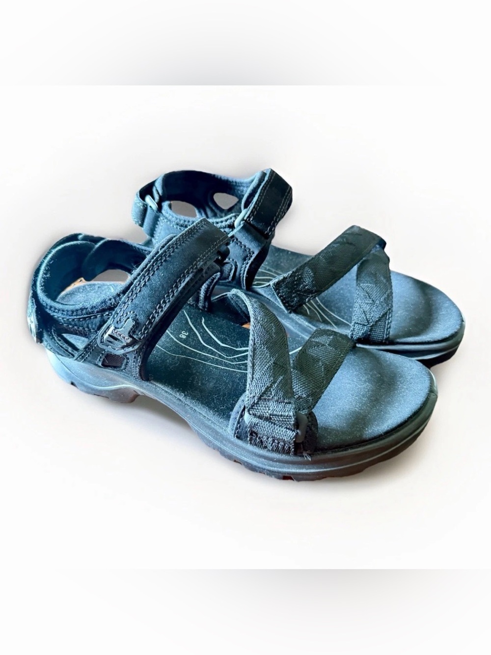 Ecco Women hiking Sandal Yucatán‎ Luxe Offroad  Black  Adjustable size 7-7.5